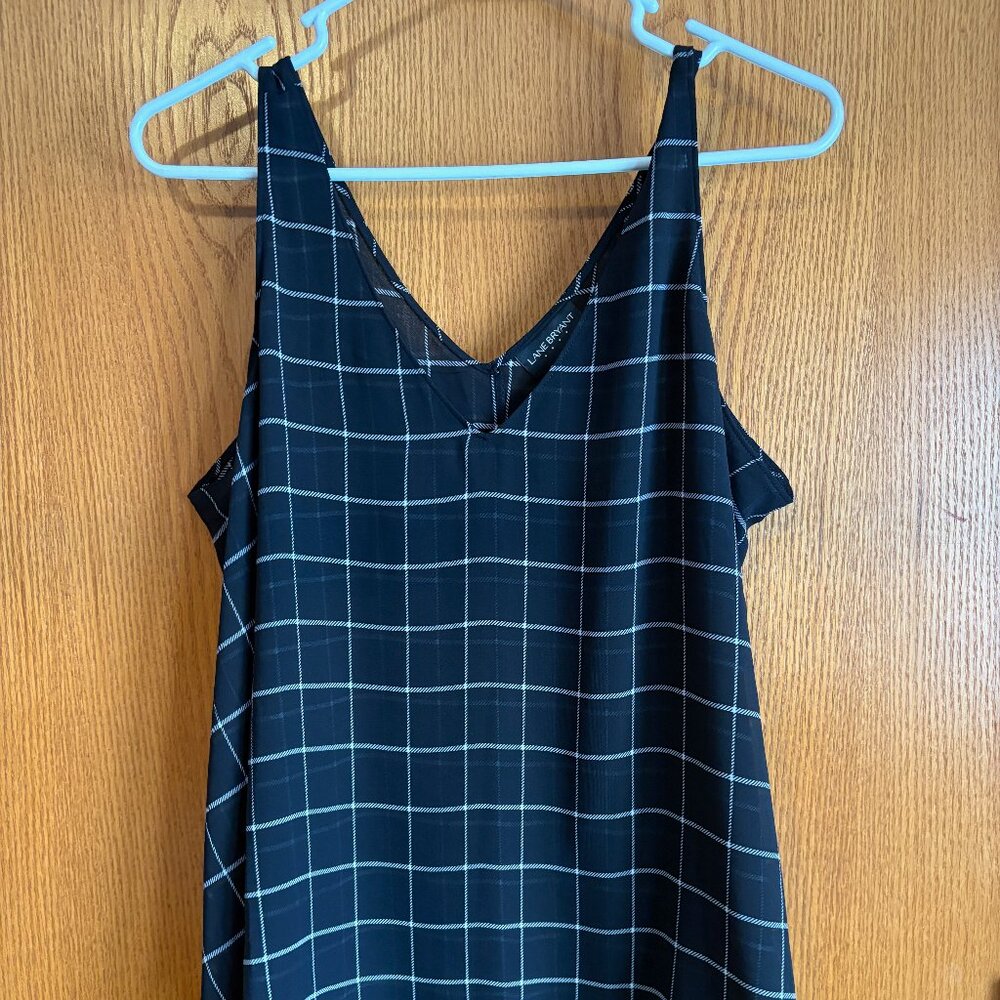 Lightweight Black Checkered Print Tank